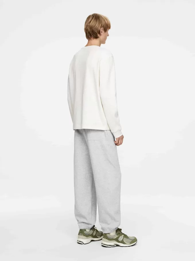 Waffelstrick-Sweatshirt