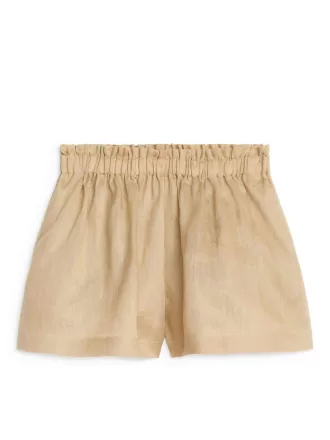 Weite Leinenshorts